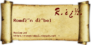 Román Ábel névjegykártya