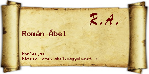 Román Ábel névjegykártya