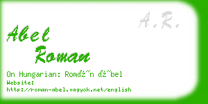 abel roman business card